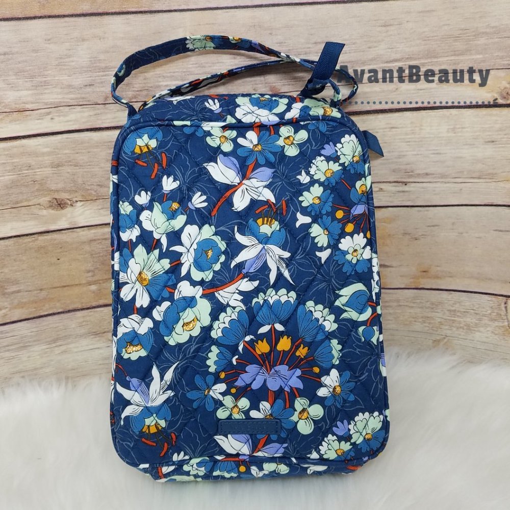 VERA BRADLEY Essential Large Backpack  Floral Blue Bursts Lunch Bunch Set New - Picture 15 of 16